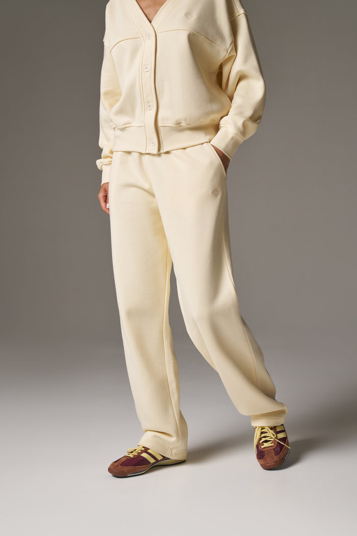 RELAXED TAPERED LEG JOGGERS - BUTTERMILK