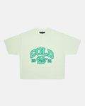 RELENTLESS TEE LIME - lime graphic print tee, front view - Cold Culture