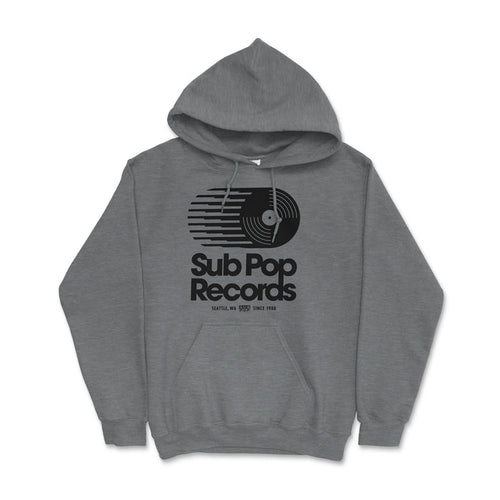 Retro Logo Grey Pullover Hoodie Sweatshirt