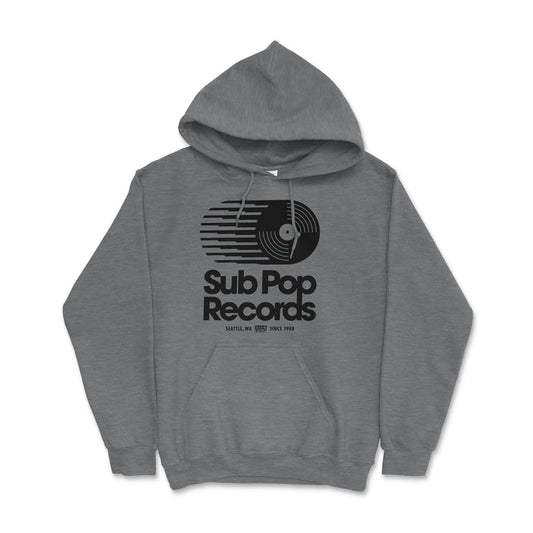 Retro Logo Grey Pullover Hoodie Sweatshirt