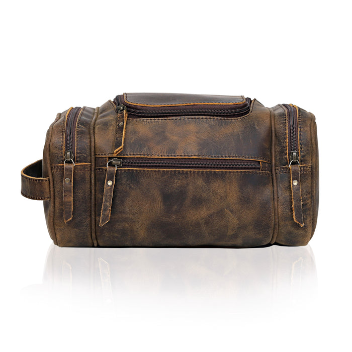 Rio Grande Leather Toiletry & Large Dopp Kit - Brown