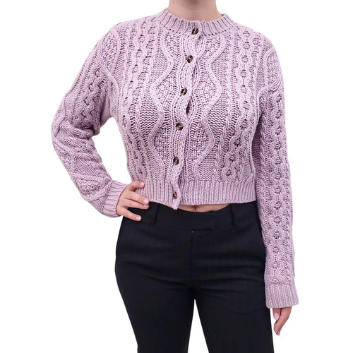 ROKH PURPLE KNIT CARDIGAN - SIZE S