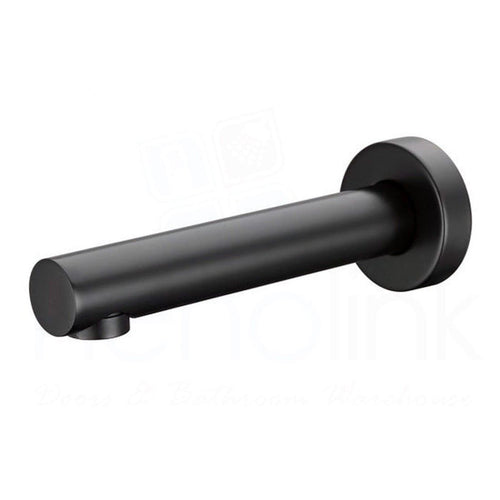 180 mm Cesena Black Round Bath Spout - Acqua Bathrooms