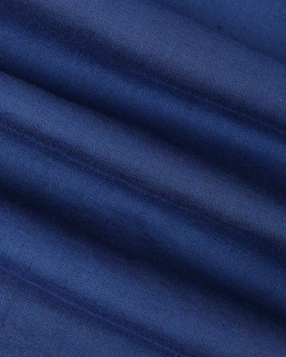 Royal Blue Linen Solid Shirt - Cleo
