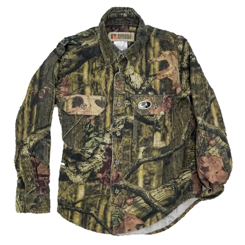 Russell Outdoors Mossy Oak Break Up Camo Kids Field Shirt - Medium - Army & Outdoors - Field Shirts