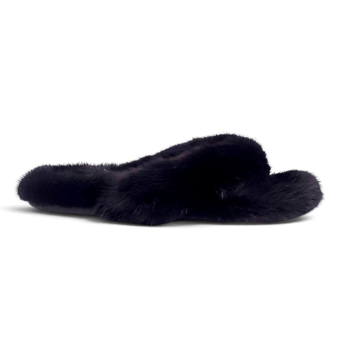 SAINT LAURENT FUR SANDALS - SIZE 39