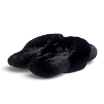 SAINT LAURENT FUR SANDALS - SIZE 39