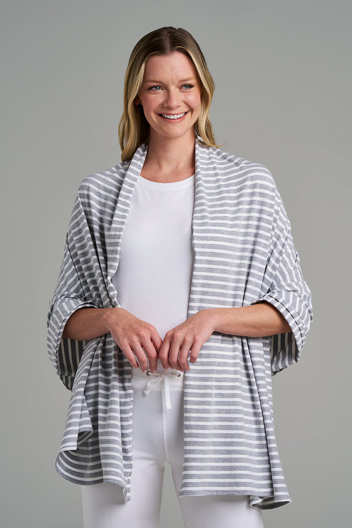 Color_ Grey/White Stripe