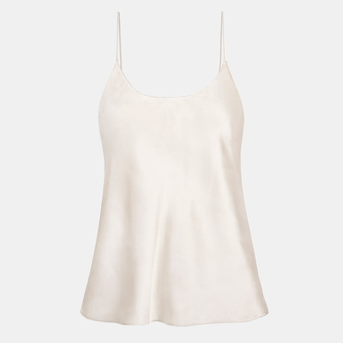 Satin Scoop Neck Camisole - Champagne
