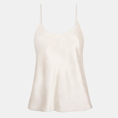 Satin Scoop Neck Camisole - Champagne