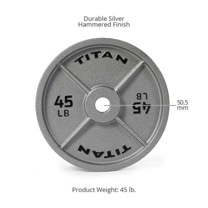 45 LB Single Cast Iron Olympic Plate