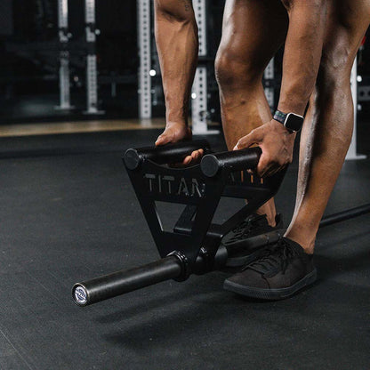 Fat Grip Parallel Landmine Handle - Shown on barbell sleeve