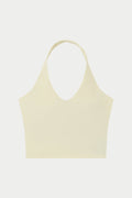 SCULPTING STRETCH HALTERNECK TOP - YELLOW