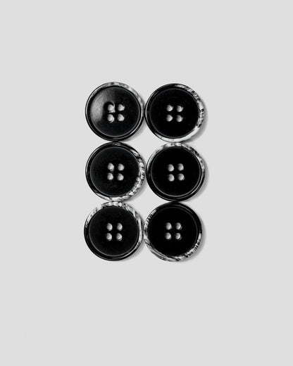Southern Gents Black + White Streak Suit Buttons