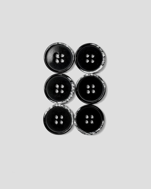 Southern Gents Black + White Streak Suit Buttons