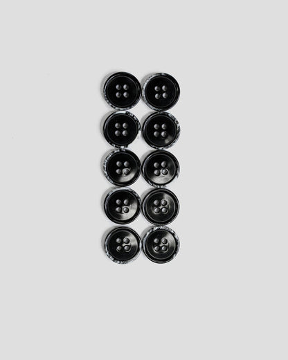 Southern Gents Black + White Streak Suit Buttons
