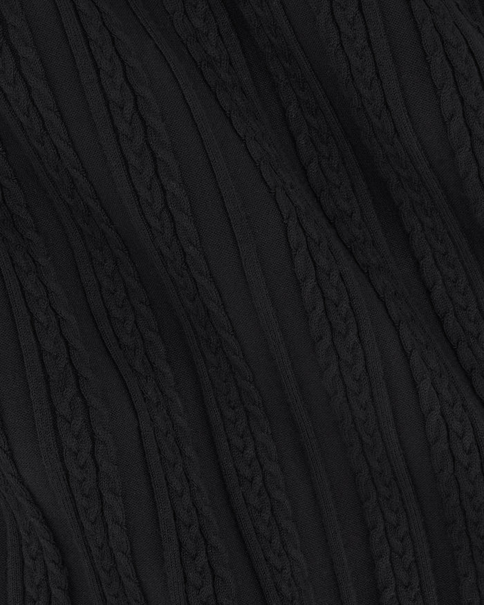 SG Knit Polo - Cable Knit Black