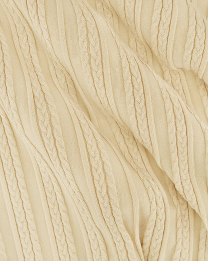 Southern Gents Knit Polo - Cable Knit ButterscotchSouthern Gents Knit Polo - Cable Knit Tan