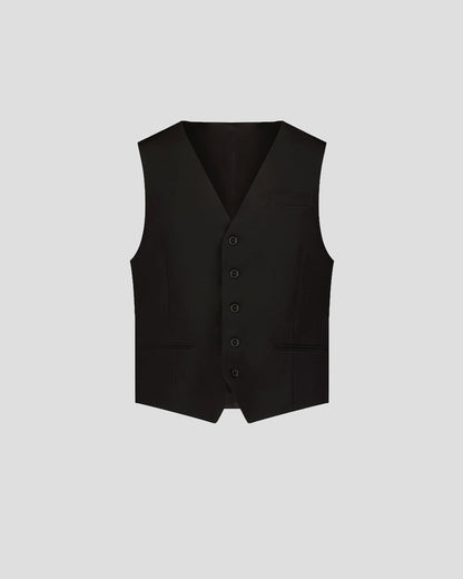 Southern Gents Single Breasted Vest - Black