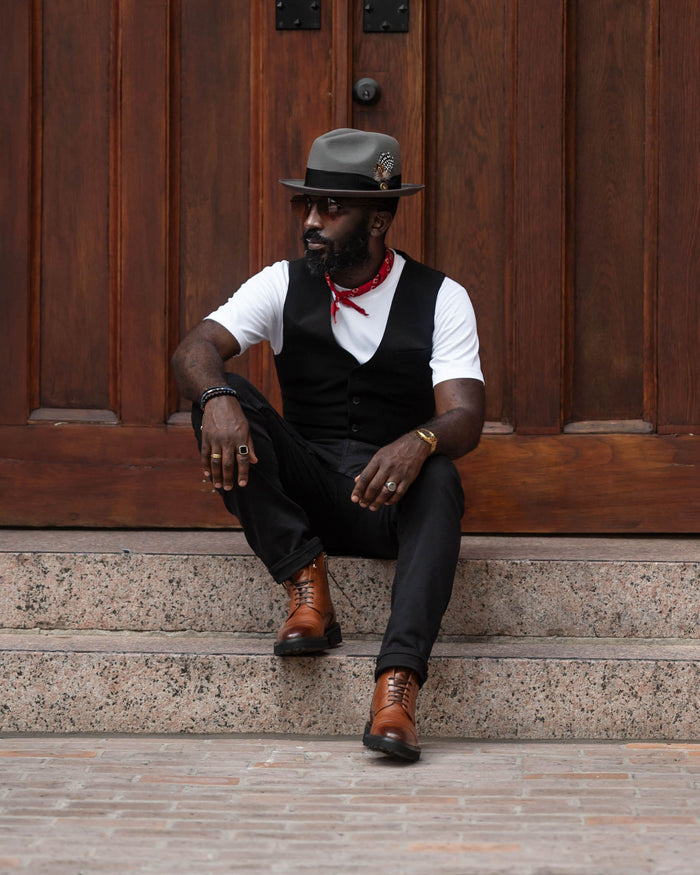 Southern Gents single-breasted suit vest - black