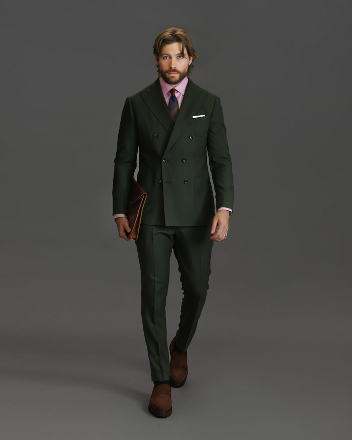 Southern Gents Double Breasted Blazer - Olive