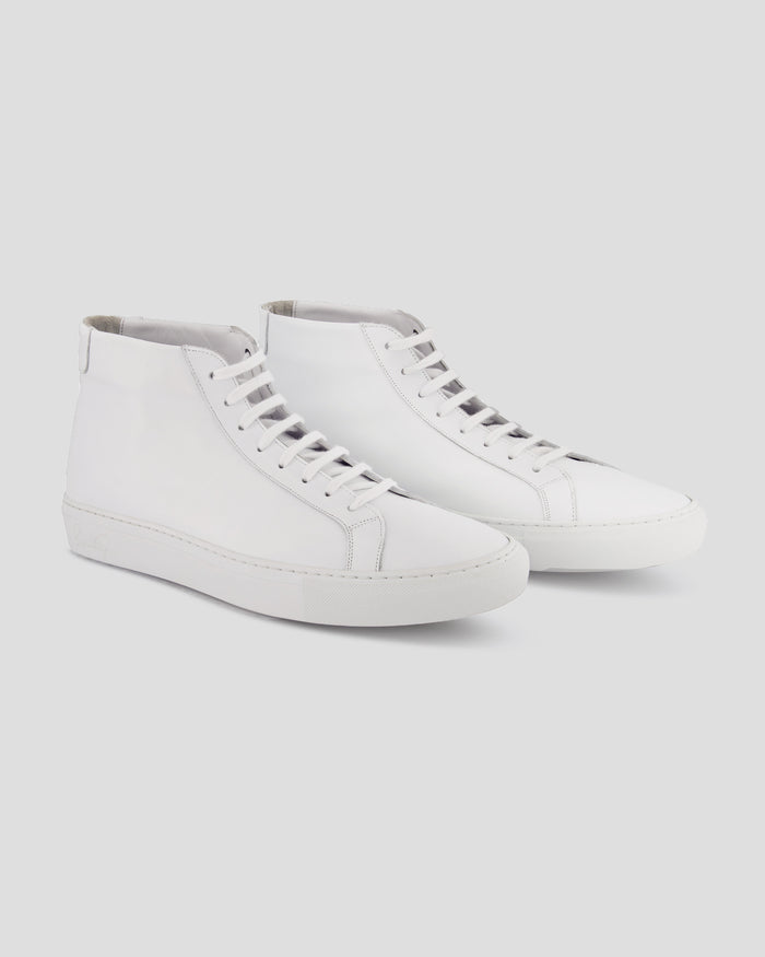 Southern Gents Mid Top Sneaker - White