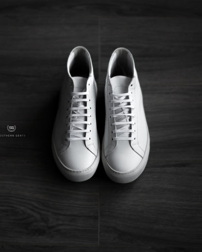 Southern Gents Mid Top Sneaker - White