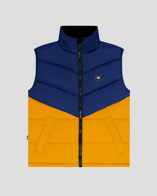 Southern Gents Puffer Vest - Mustard + Navy