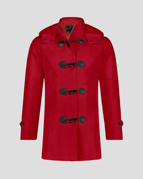 Southern Gents Toggle Raincoat - Red