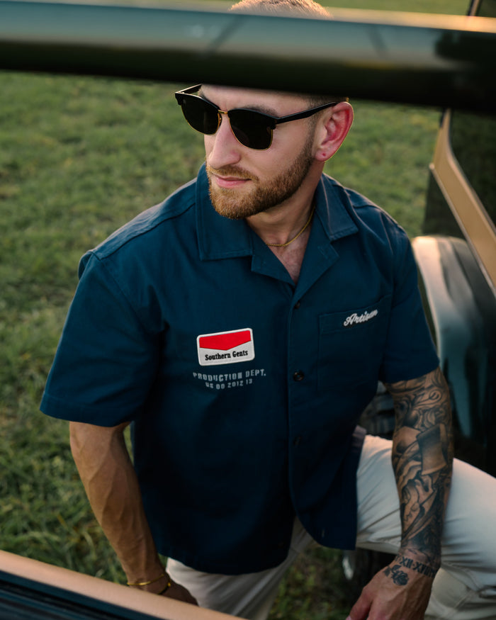 Southern Gents Mechanic Utility Work Shirt - Navy