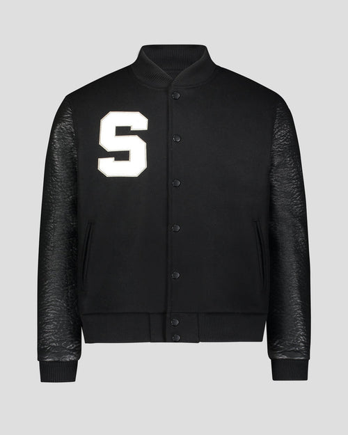 Southern Gents Varsity Jacket - Black Stealth