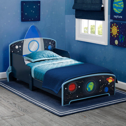 BB81445GN generic space wood toddler bed hangtag