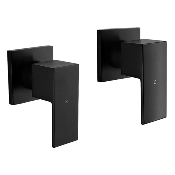 Messina Square Black Wall Top Set - Acqua Bathrooms