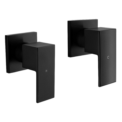 Messina Square Black Wall Top Set - Acqua Bathrooms