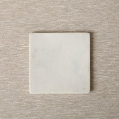 Square white marble dish