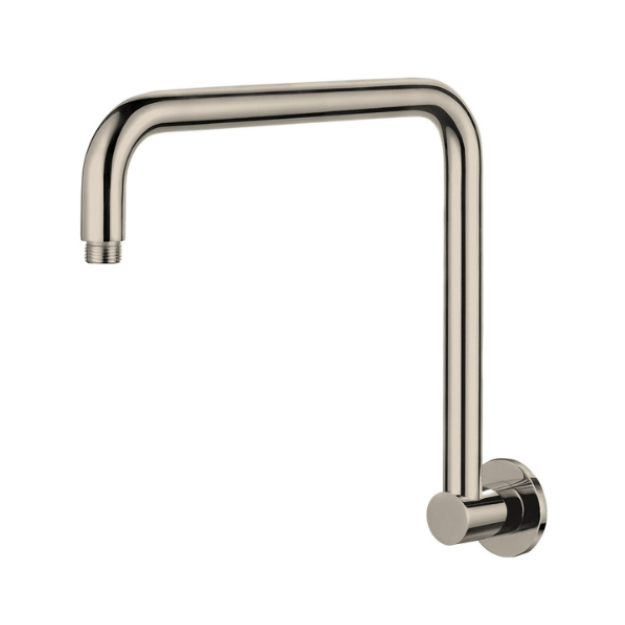 Star Round Warm Brushed Nickel Shower Arm - Acqua Bathrooms