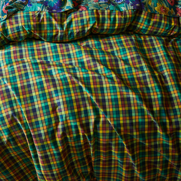 Stela Cotton Quilt Cover - Spring Green Single