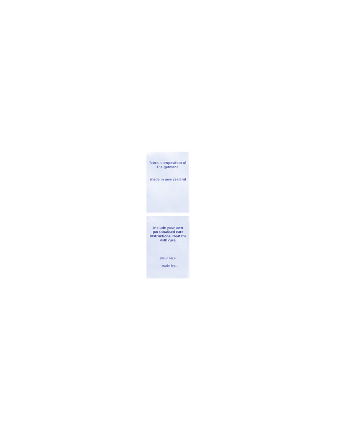 STRIP OF 5 LABELS WHITE