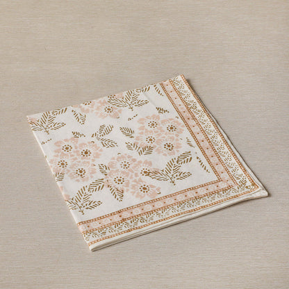 Summervine almond blockprinted napkin