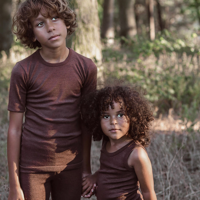 Swift Kids Top - Merino Wool & Silk - Squirrel