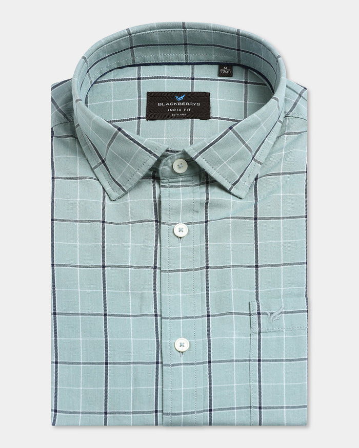 Teal Check Shirt - Havro