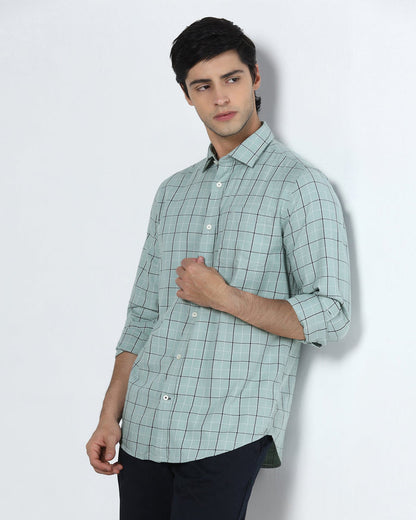 Teal Check Shirt - Havro