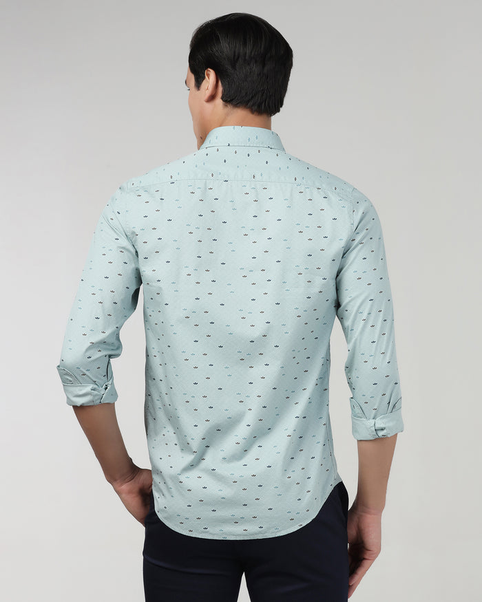 Teal Printed Shirt - Tobas