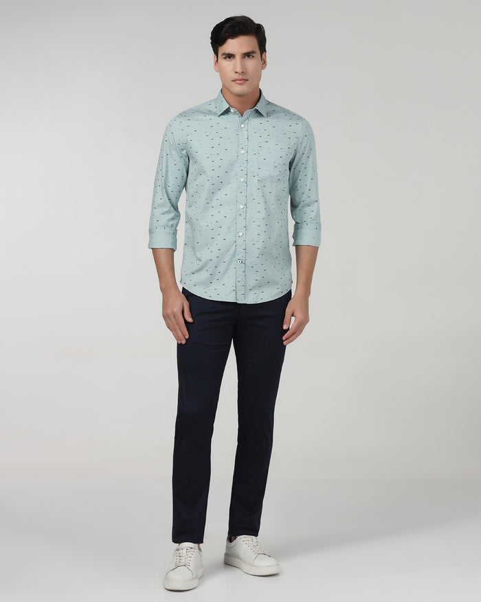 Teal Printed Shirt - Tobas