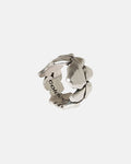 TEETH RING - chunky silver ring, front view - Cold Culture