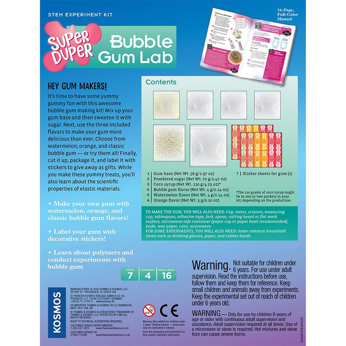 Thames and Kosmos Super Duper Bubble Gum Lab