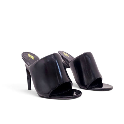 THE ATTICO BLACK REM HEELS - SIZE 39