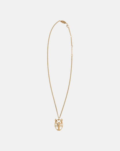 THE GOLDEN LOBSTER NECKLACE - gold lobster pendant necklace, flat lay - Cold Culture