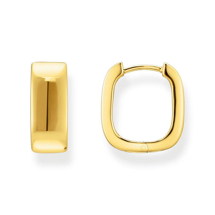 THOMAS SABO Gold Hoop earrings in angular shape Medium