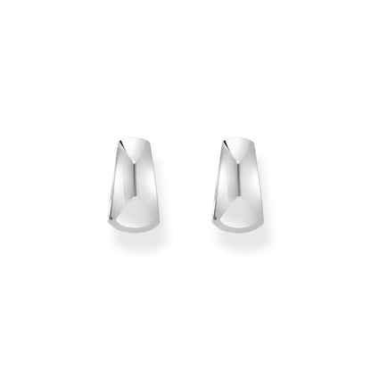 THOMAS SABO Hoop earrings in chunky, trapezoidal shape silver
